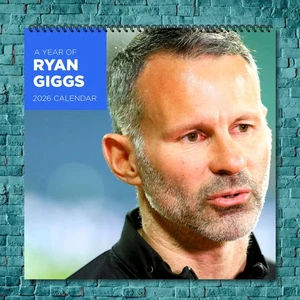 Ryan Giggs 2026 Calendario da Parete, 12 Mesi Celebrità Fan Collezione Regalo - Foto 1 di 4