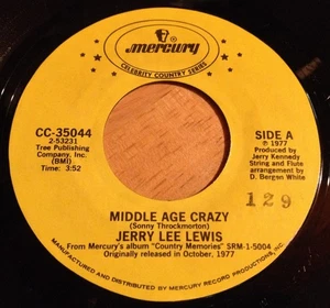 Jerry Lee Lewis 45 Middle Age Crazy / I'll Find It Where I Can reissue - Imagen 1 de 2