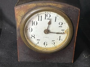 Seth Thomas Miniature 8 Day Mantel Table Shelf Desk Clock - Parts Repair Display - Picture 1 of 7