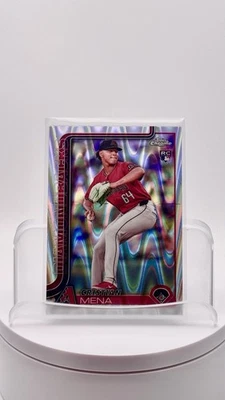 2025 Topps Chrome - Cristian Mena #102 RayWave Refractor (RC) - Image 1 of 2