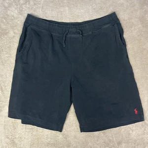 Polo Ralph Lauren schwarze Shorts Herren XLT rot Pony Logo Kordelzug Sweat Short - Bild 1 von 10