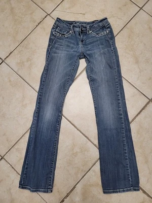 LA Idol Jeans Womens Size 3 Western Embellished Jeans Cowgirl Bootcut Denim... - Image 1 of 4