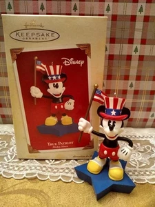 Hallmark True Patriot Mickey Mouse 2005 Disney Weihnachten Andenken Ornamente USA - Bild 1 von 1