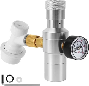 Regulador de CO2 estable de doble retención mini regulador de barril, regulador de CO2 portátil de 0-60 PSI - Imagen 1 de 12