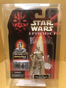 STAR WARS EPISODE 1 VC0 TC-14 PROTOCOL DROID WITH SERVING TRAY 1999 MOC - Picture 1 of 2