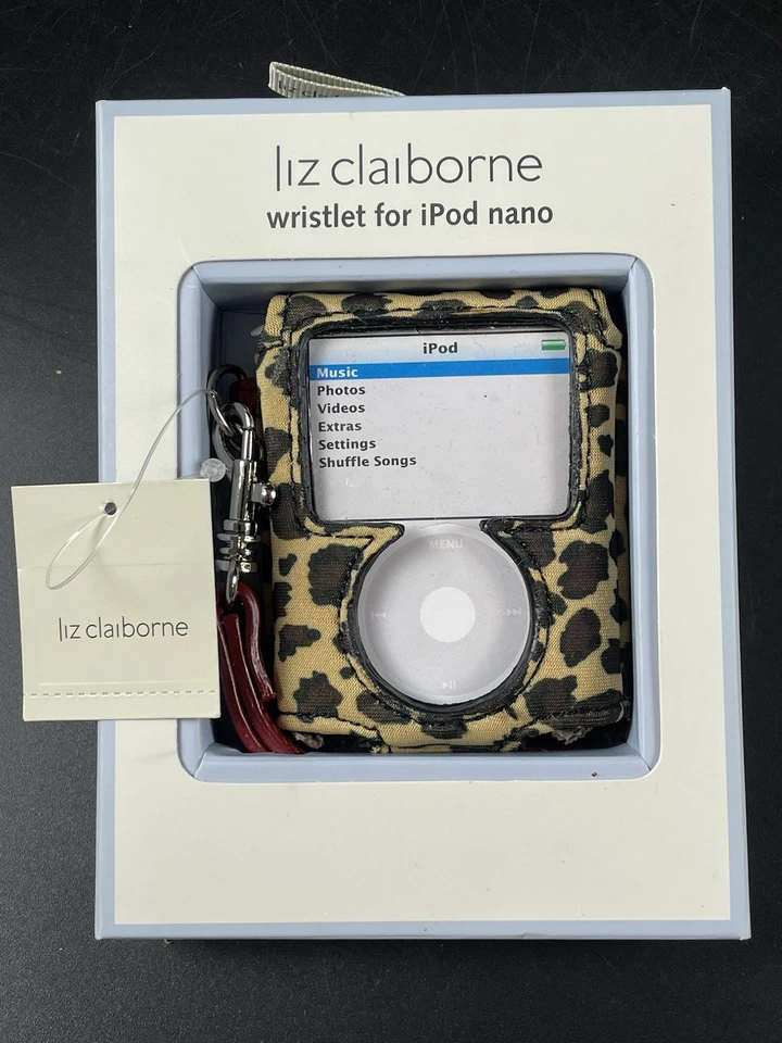 iPod Nano Liz Claiborne Wristlet Case Leopard Print 4GB 8GB Models - NEW NOS Vtg - Image 1 of 4
