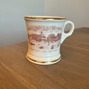 Vintage Harvard Cooperative Society Goldrand Historisches Gebäude Rasur Kaffeebecher - Bild 1 von 13