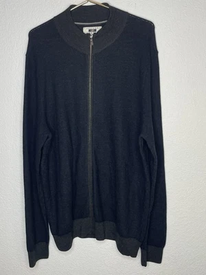 Joseph Abboud 男式全拉链毛衣全新带标签,尺寸 3XLT 深蓝色 — 第 1/4 张图片