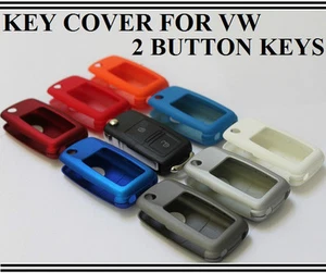 2 Botón Mando Funda Para VW Golf Passat Polo Amarok Beetle Caddie Transporter T5 - Imagen 1 de 11