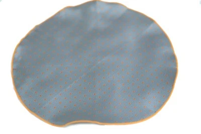 Umberto Algodon Gray Orange Dot Silk Pocket Round - $75 Retail New - Image 1 of 3