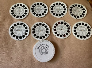 COLOR Good Guys Set Round Reel Pack Pak view-master 8 Reels Case RP- DC Comics - Picture 1 of 11