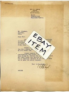 1920 LETTERHEAD Denver Colorado DR. R. C. BOYD dentista DENTAL 716 blocco Mack - Foto 1 di 1
