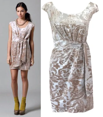 Vestido Cynthia Steffe Josie Blush Burnout Terciopelo Metálico Imitación Envolvente Foto 1 de 4