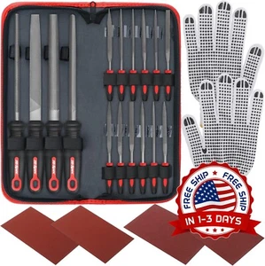 Juego De Limas De Aguja De Metal Manual, Juego De 16 Piezas De Acero Resistente. - Picture 1 of 8