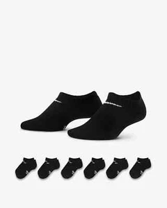 Nike Dri-FIT Performance Basics Little Kids' No-Show Socks (6 Pairs), Black, XS - Picture 1 of 1
