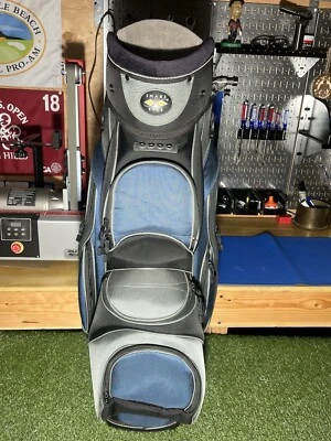 Vintage Snake Eyes Blue and Grey Staff Cart Bag 8-way - Image 1 of 4