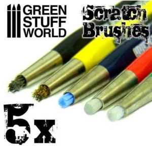 Green Stuff World Scratch Brush Pens for Removing Sculpting Putty (5pcs) - Picture 1 of 1