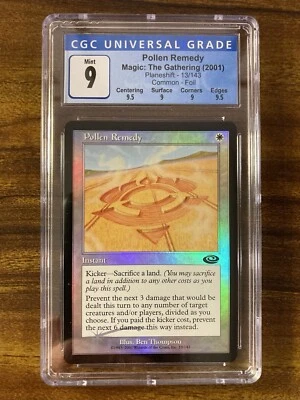 MTG✨POLLEN REMEDY FOIL✨Planeshift CGC Quad 9’s++ MINT Instant 2001 POP 1 ! - Image 1 of 4