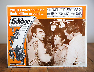Vintage SAVAGE 7 Movie Poster Motorcycle Biker Chopper 1968 Press Book Ad • 77.95€