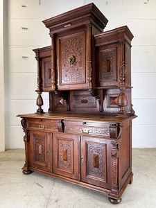 Anrichte Buffet Schrank Neobarock Gründerzeit antik alt Vintage Holz - Bild 1 von 21