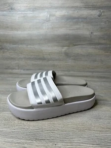NWOT Adidas Women's Adilette Platform Slide Sandal Size 10 - Picture 1 of 6