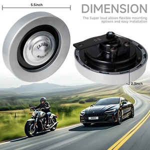 FARBIN Car Horn 12V High/Low Tone Train Horn for Motorcycle Super Loud Motorcycl - Bild 1 von 11