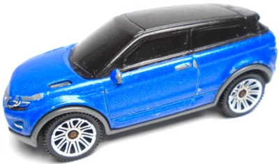 2018 MATCHBOX '15 RANGE ROVER EVOQUE BLUE 1:64 DIECAST 2 3/4" CAR W/ WHITE RIMS - Image 1 of 4