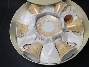 D’Lusso Gold Design 12 Piece Home Collection Demitasse Espresso Set New in Box - Picture 1 of 10