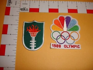 1988 Olympic Patch NBC and Olympic Torch patch - Picture 1 of 4