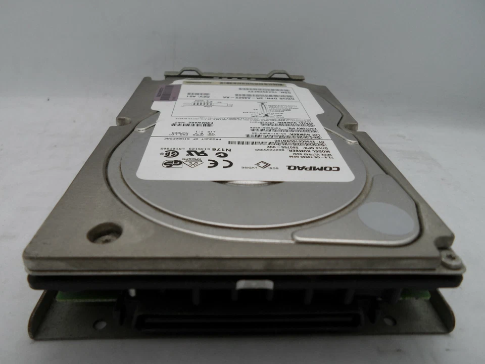 Compaq HP 260755-002 3R-A3522-AA BD0726536C 72.GB 10K Ultra3 SCSI Hard Drive HDD - Image 1 of 3