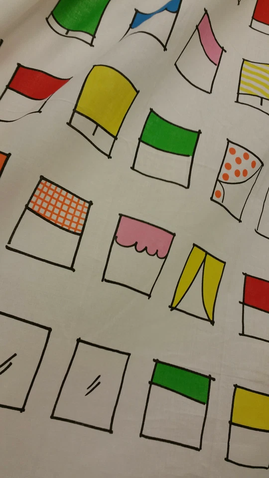 IKEA Hemmahos Cortinas BLANCO Ciudad Ventanas Skyline Rascacielos Multicolor Foto 1 de 1