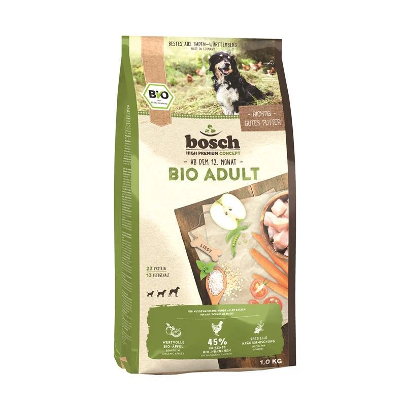 Bosch 1kg Bio Adult Hühnchen & Apfel Hundefutter Trockenfutter - Bild 1 von 1