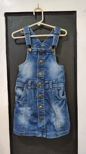girls Charles Vogele blue denim jumper size 116 (6) - Picture 1 of 5
