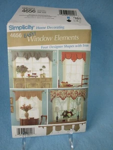 Simplicity Pattern 4656 Home Decorating FENSTERVOLANTS 4 Designs - Bild 1 von 3