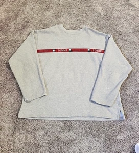 VINTAGE Tommy Hilfiger Sweater Mens XL Gray Sweatshirt (Flaw) (No Tag) - Picture 1 of 8