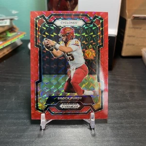 2024 Prizm Draft Picks Brock Purdy Red Mosaic Prizm /125 Jersey Match Iowa State - Picture 1 of 3