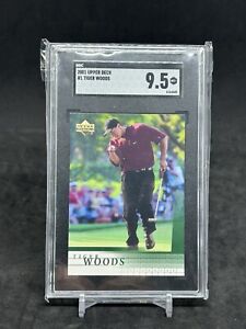 2001 Tiger Woods Upper Deck Rookie Card RC #1 SGC 9.5 MINT PLUS !!!
