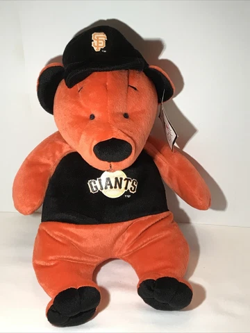 NEW WITH TAGS Giants Orange/BlkTeddy Bear Plush MLB Baseball Genuine Merchandise Cover