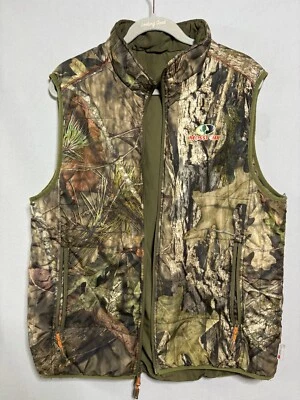 Chaleco acolchado Mossy Oak para hombre grande reversible camuflaje 3M aislante aislante LEER Foto 1 de 4