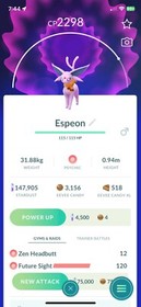 Espeon W/Scarf Pok&eacute;mon, PoGo Tr6de *Read Description* Fast and Secure