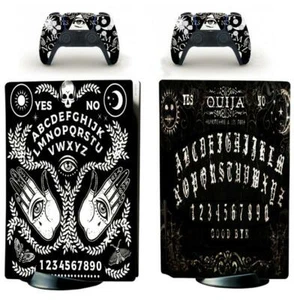 PS5 Standard Disc Digital Version Console Vinyl Sticker Ouija Board Horror Black - Picture 1 of 4