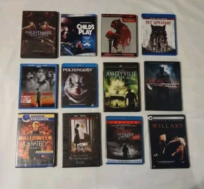 Classic HORROR MOVIE Modern Day REMAKES! One DOZEN DVDs & Blu-ray Discs! Scary!! - Image 1 of 4
