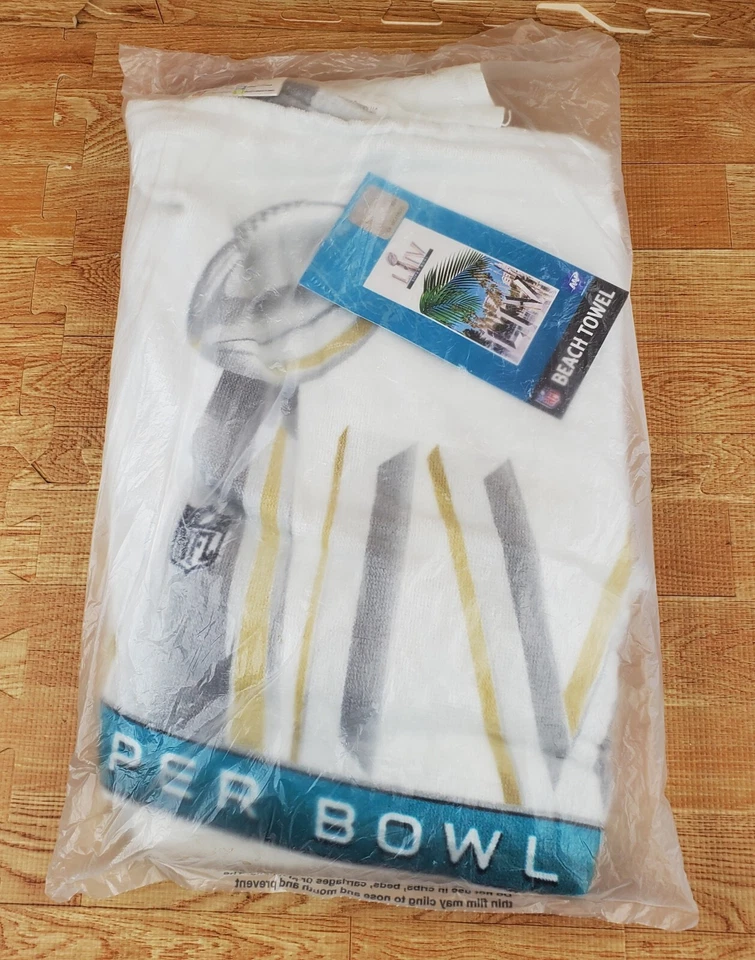 Super Bowl Liv Miami Beach Towel 30 X 60 Inches San Francisco Kansas City NFL 20