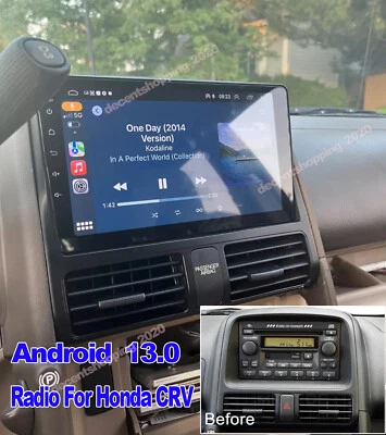 For Honda CR-V CRV 2002-2006 Apple CarPlay Android 13 Car Stereo GPS Radio Wifi - Image 1 of 4