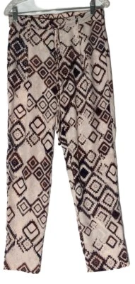 Pantalones para mujer Harlowe + Graham rosa azteca estampados talla pequeña Foto 1 de 4