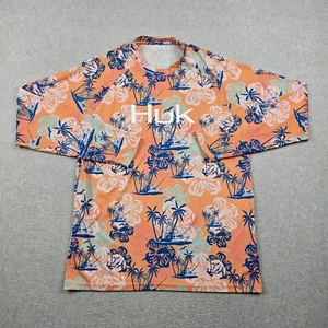 Camisa de búsqueda de pesca Huk Performance para hombre M naranja manga larga Paradise Pass - Imagen 1 de 11