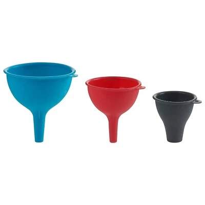 Trudeau гнездование силиконовые воронки - набор из 3 / синий, красный и черный - Изображение 1 из 3