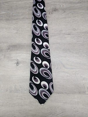 J.T. BECKETT Multi-Color Abstract Sea Shell 100% Silk Designer Neck Tie USA Made - Image 1 of 4