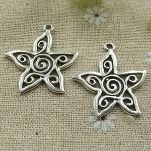 Envío gratuito 64 piezas Colgante dijes estrella de mar plata tibetana 34x30mm L-305 - Imagen 1 de 4