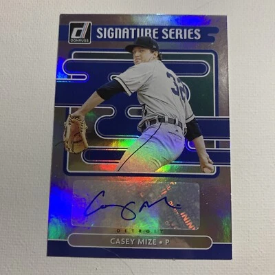 2021 Donruss Signature Series Casey Mize RC Rookie Auto Detroit Tigers - Image 1 of 2